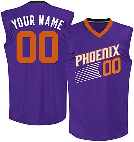 Youth Customized Phoenix Suns Purple Replica Basketball Jersey Devin Booker #1 Size S