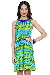 Striped Print Viscose  Dress