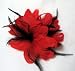 NEW Large Red Feather Hair Clip, Limited.