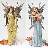 The Forest Fairies Sculpture Collection: Moss Fairy and Skye Fairy