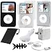 **8-Item Accessory Bundle** for New Apple iPod Classic 160GB + 120GB + 80GB 6th Gen Includes: Transparent Clear Snap On Crystal Hard Cover Case + Black Rubber Silicone Skin Case + Clear Reusable LCD Screen Protector + USB Car Charger Power Adapter + USB Home Travel Charger Power Adapter + Retractable USB Data Sync Cable + Fishbone Earphone Cord Management + Mesh Travel Bag