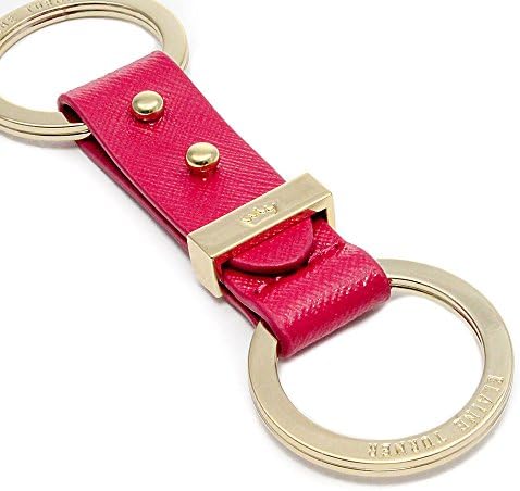 Elaine Turner Valet Key Fob - Pink Patent Box Leather