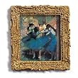 Dancers in Blue - Gold Frame Magnet with pop-out easel (2-3/4" x 2-1/2")