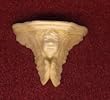Dollhouse Miniature Angel Face Tan Bracket or Wall Shelf