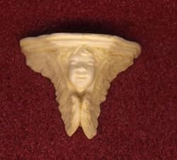 Dollhouse Miniature Angel Face Tan Bracket or Wall Shelf