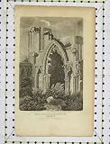 VIEW REMAINS CHAPTER HOUSE HEREFORD 1803 ENGRAVING