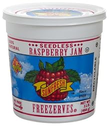 Sunfresh Seedless Raspberry Jam Freezerves, 16-Ounce Tubs (Pack of 6)