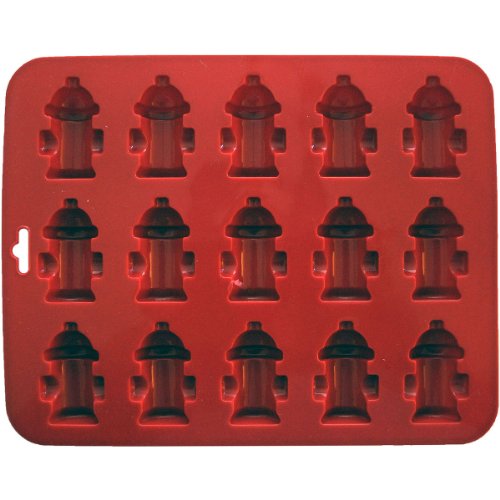 K9 Cakery Mini Fire Hydrants Silicone Cake Pan with 15 Cavity, 8.5-Inch x 6.75-Inch
