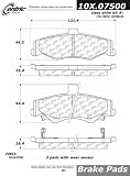 Centric Parts 106.07500 Posi-Quiet Severe Duty Brake Pad