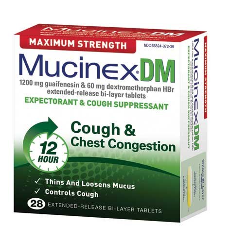 Mucinex Max Strength Dm Expectorant & Cough Suppressant, Bi-Layer Tablets, 28-Count