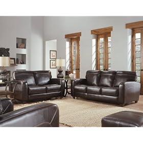 Leather Sofa Set - Amarillo Leather Furniture Set - Soflex - 2641DSET