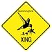 Hummingbird Xing caution Crossing Sign wildlife Gift
