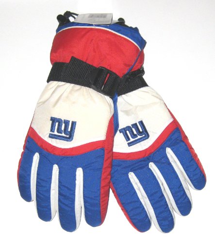 New York Giants NFL Reebok Color Block Ski Gloves Size Large