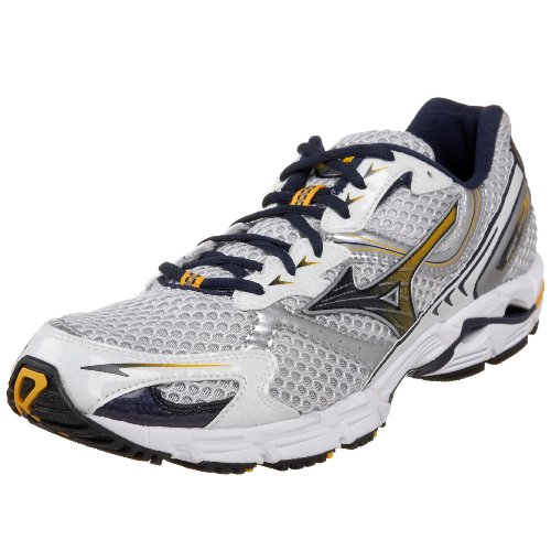 External hard drive:Mizuno Men's Wave Rider 13 Running Shoe,Silver/Dress Blue/Gold Fusion,10 D