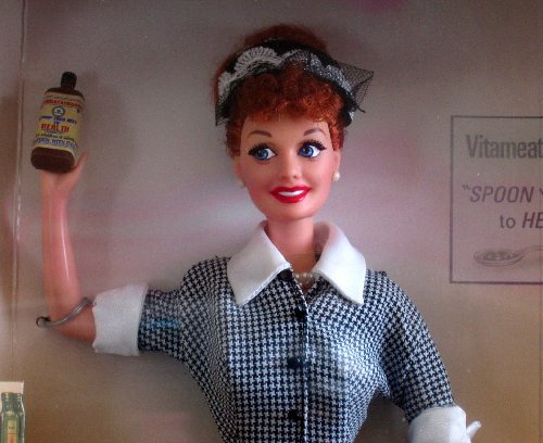 1997 - Mattel - Barbie - I Love Lucy : Lucy Does a TV Commerical/ Episode 30 - Vitameatavegamin - 12 Inch Doll - Lucille Ball - Collector Edition - New - Out of Production - Collectible