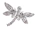 Hair Clip - H31 - Crystal Dragonfly - Med Size (1-3/4" x 1-1/4") ~ Clear