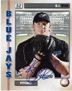 Autographed/Hand Signed 8x10 Photo Bj Ryan Toronto Blue Jays