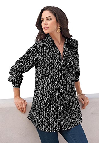 Roamans Women's Plus Size Kate Print Bigshirt