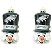 Topperscot Philadelphia Eagles Blown Glass Top Hat Snowman Ornament (2 Pack)-Size: One Size