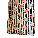 Changing Pad Cover in Black and White Stripe with mint, coral, gold floral