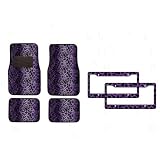 6-Piece Animal Print Automotive Interior Gift Set - A Set of 4 Universal Fit Leopard... 