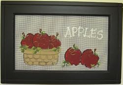Large Painted Screen - Apples