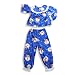 Bellepointe - Toddler Girls Long Sleeve Snowman Pajamas, Royal Blue