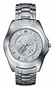 Marc Ecko E12516G1 Gents Three hand analogue movement with stones on inner bezel on polished silver bracelet