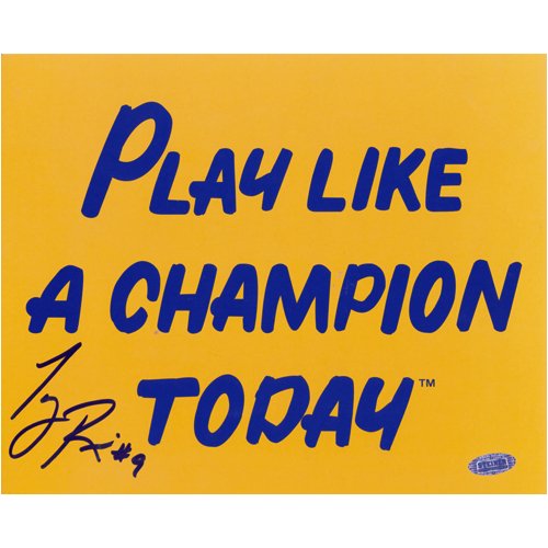 Tony Rice Autographed Play Like A Champion Today 8x10 Photograph