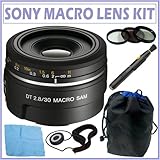 Sony DSLR SAL30M28 30mm F/2.8 Alpha Digital SLR Camera Lens + Accessory Kit ....