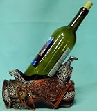 Western Saddle Cowboy Bar Wine Bottle Holder New
