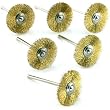 6 Brass Wire Brushes Jewelers Gold Polishing for Dremel