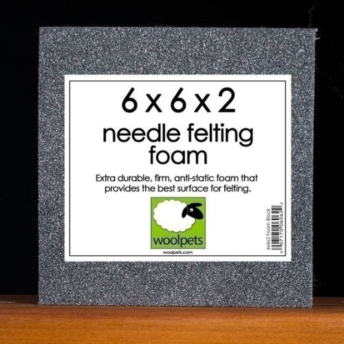 WoolPets Foam Pad for Wool Needle Felting - Small - 6x6x2 in.