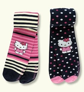 2 Pairs of Younger Girls' Assorted Hello Kitty Tights
