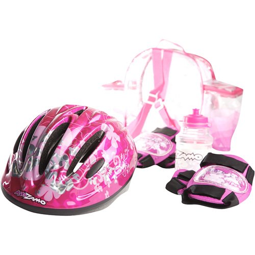 Childrens Toyshop  Toys : Kidzamo Flower Groove Girls' Helmet & Backpack Value Pack