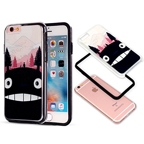 iPhone 6 Cases, iPhone 6S Case,Saxxlistore Embossment Hard PC Back with TPU Bumper Hybrid iPhone 6 Covers Protective 2 in 1 Shockproof Anti-Scratch Combo Cover for iPhone 6/6S 4.7 Inch (Forest Skull)