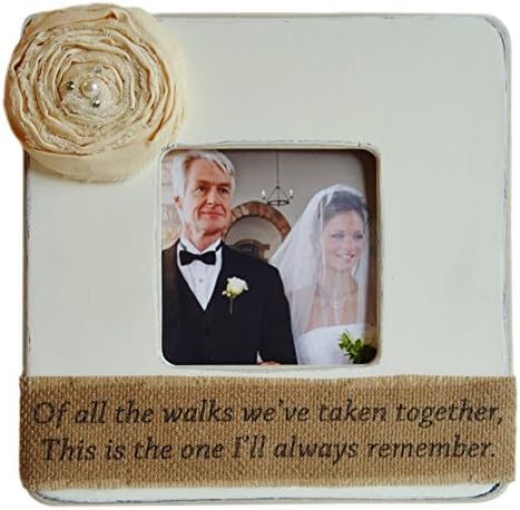 Father of the Bride Wedding Picture Frame "Of all the walks we've taken together, this is the one I'll always remember." - Choose Size, Color & Embellishment