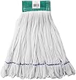 Rubbermaid Commercial FGT25500WH00 Rough Floor Wet Mop, Large, 5-Inch Green Headband, White