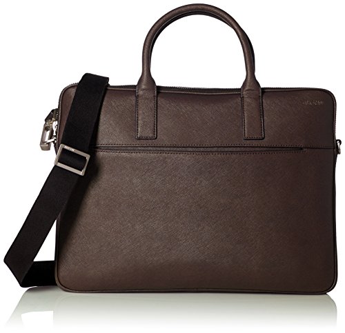 Jack Spade Men's Barrow Leather Portfolio Brief, Brown, One Size