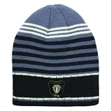 100% Acrylic Men's Fashion Colorful Stripes Knitted Beanie Cap Hat - Various Colors