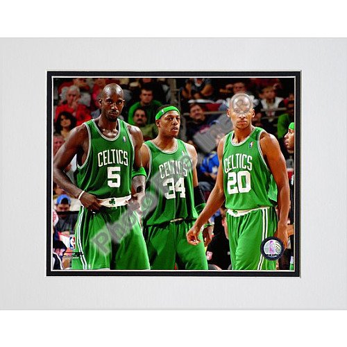 Photo File Boston Celtics Kevin Garnett, Paul Pierce, Ray Allen Matted Photo