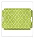 Serving Tray, Bed Tray, Breakfast Tray or Ottoman Tray 16" x 22" Decorative Green Trellis