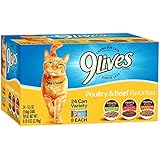 9Lives Poultry and Beef Variety Pack, 5.5 oz cans, 24-Count