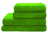 Produkt-Bild: 4 tlg. Handtuchset "Gallant"- Farbe gr&uuml;n, Qualit&auml;t 565 g/m&sup2;, 2 Badet&uuml;cher / Duscht&uuml;cher 70 x 140 cm und 2 Handt&uuml;cher 50 x 100 cm, 100 % Baumwolle