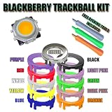 Replacement BlackBerry Trackball (Light Orange) with 11 Different Color Rings ( Silver, Black, Purple, Red, Light Pink, Dark Pink, Green, White, Yellow, Orange, Blue ) and Opening Tools for Blackberry Curve Pearl 8100 8110 8120 8130 8220 8230 8300 8310 8320 8330 8800 8820 8830