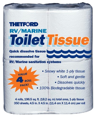 THETFORD CORP 4 Pack RV/Marine Toilet Tissue Sold in packs of 24