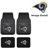 St. Louis Rams NFL Front & Rear Car Truck SUV Vinyl Car Floor Mats - 4PC