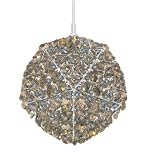 Schonbek GD0606FL Silver / Fire Opal Strass Geometrix--Geode Crystal Single Light Down Lighting Large Mini Pendant from the Geometrix--Geode Collection