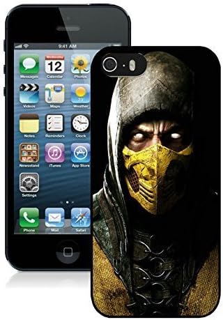 Game Case,Easy Use Case Mortal Kombat X Scorpio Ninja Mask Cover Case for iphone 5 5s 5th in black