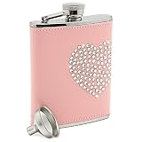 Glitz and Glamor Pink Leather Flask
